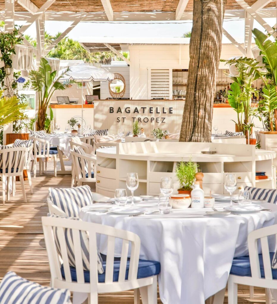 Entrance and facade of Bagatelle Saint-Tropez