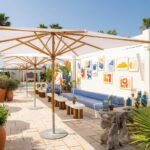 Panoramic view of the open-air terrace at Bagatelle Saint-Tropez