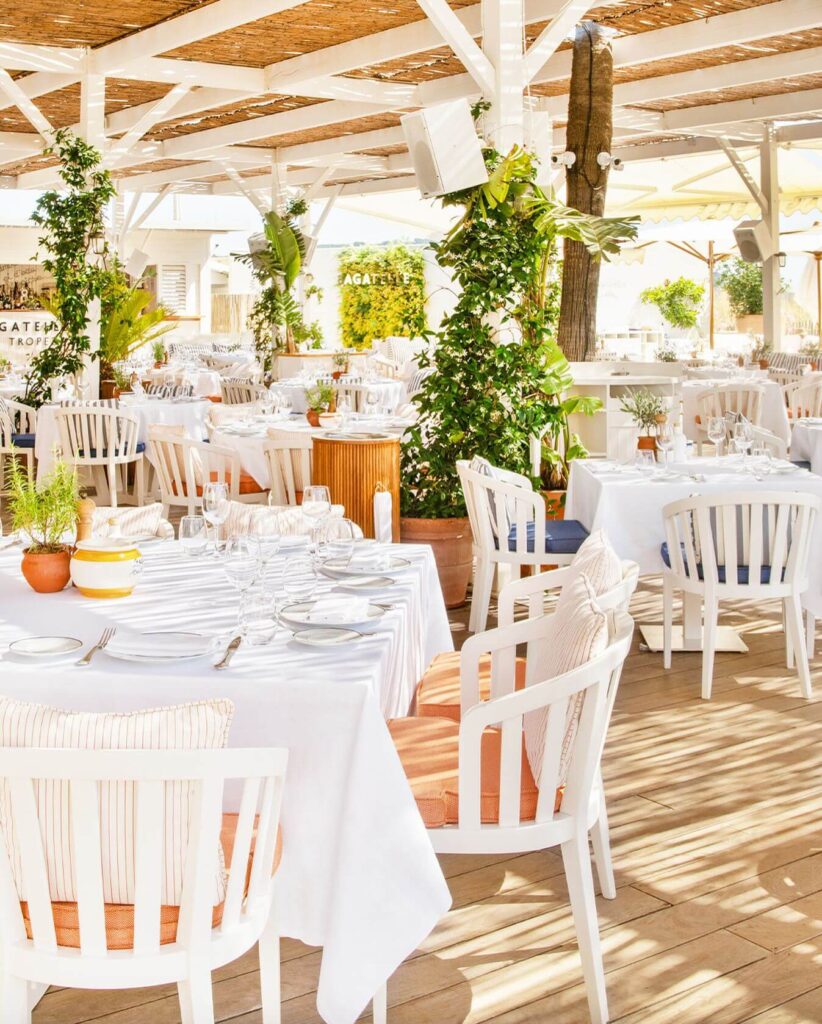 Close-up of a signature plate served at Bagatelle Saint-Tropez