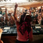 DJ booth during a live event at Casa Amor Saint-Tropez