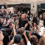 Guests enjoying a DJ party at Casa Amor Saint-Tropez
