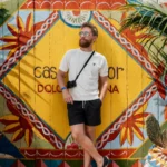Matt posing at the Dolce & Gabbana photo installation at Casa Amor Saint-Tropez