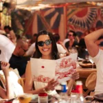 Guest enjoying the Dolce & Gabbana themed dining experience at Casa Amor Saint-Tropez