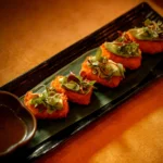 Signature crispy sushi served at Kinugawa Ramatuelle
