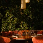 Elegant evening terrace at Kinugawa Ramatuelle restaurant