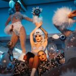 Live entertainment show with performers at La Opera Saint-Tropez