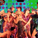 Luxury restaurant entertainment with performers at La Opera Saint-Tropez