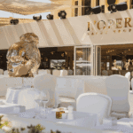 Elegant outdoor dining area at La Opera Saint-Tropez