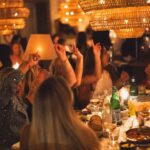 Evening atmosphere with guests dining at Le Café Saint-Tropez