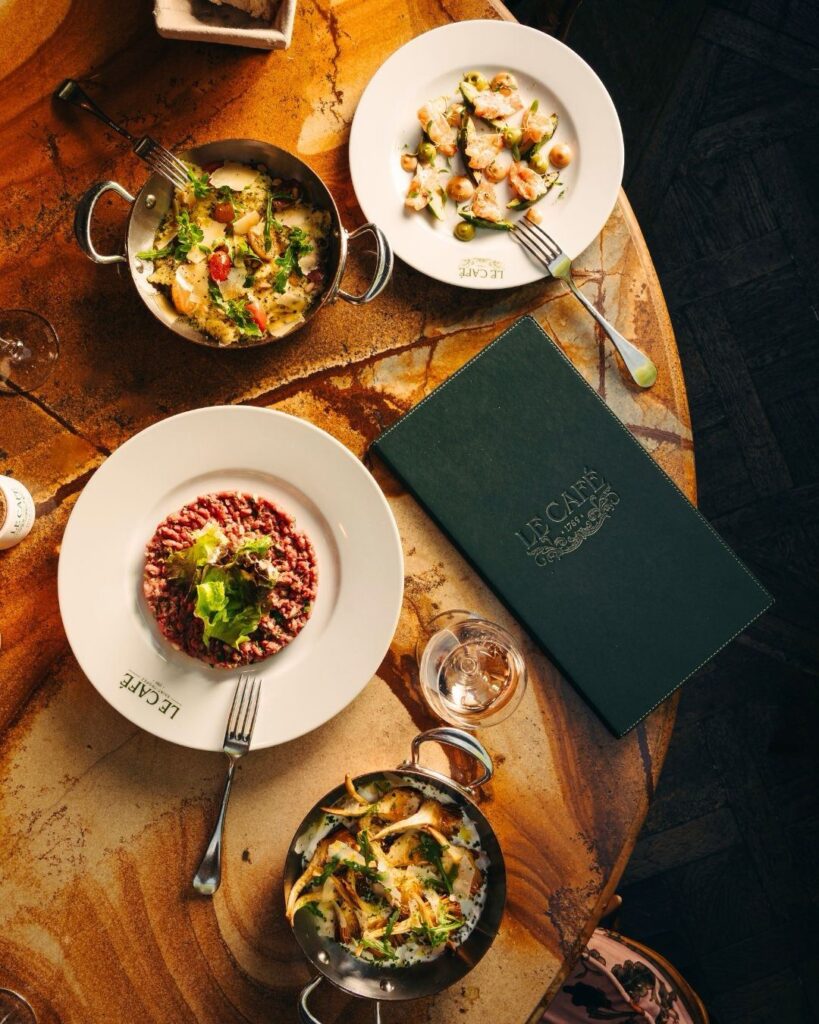 Gourmet Mediterranean dishes served at Le Café Saint-Tropez