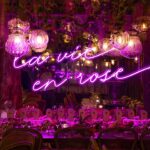 Illuminated neon sign at Le Café Saint-Tropez