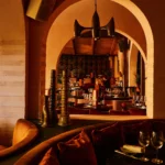 Cocktail bar inside Salama Saint-Tropez restaurant