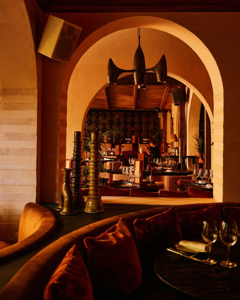 Cocktail bar inside Salama Saint-Tropez restaurant