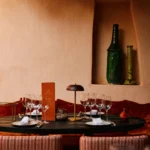 Elegant dining table inside Salama Saint-Tropez