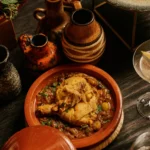 Traditional Moroccan tagine served at Salama Saint-Tropez