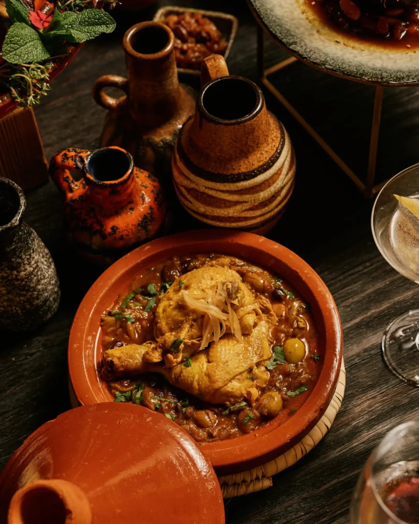 Traditional Moroccan tagine served at Salama Saint-Tropez