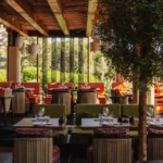 Panoramic outdoor terrace with sea views at Zuma Porto Cervo