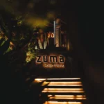 Guests dining at Zuma Porto Cervo overlooking the marina