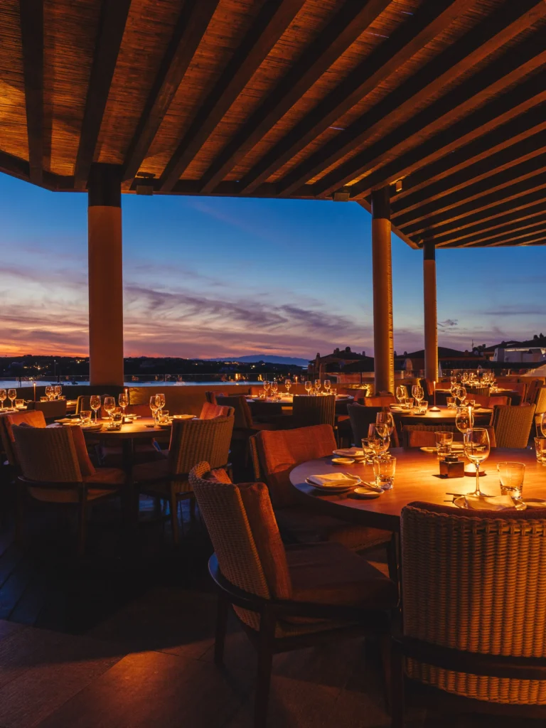 Luxury restaurant interior at Zuma Porto Cervo