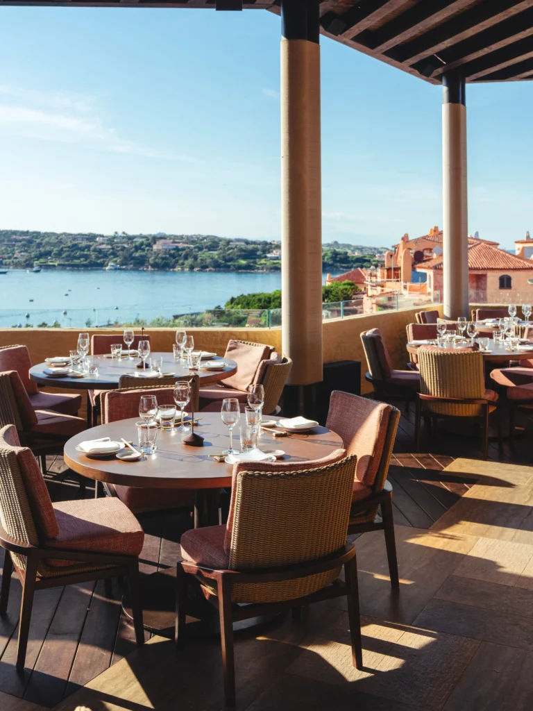 Waterfront dining terrace at Zuma Porto Cervo