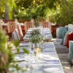 Elegant dining table at Hôtel Lou Pinet Saint-Tropez