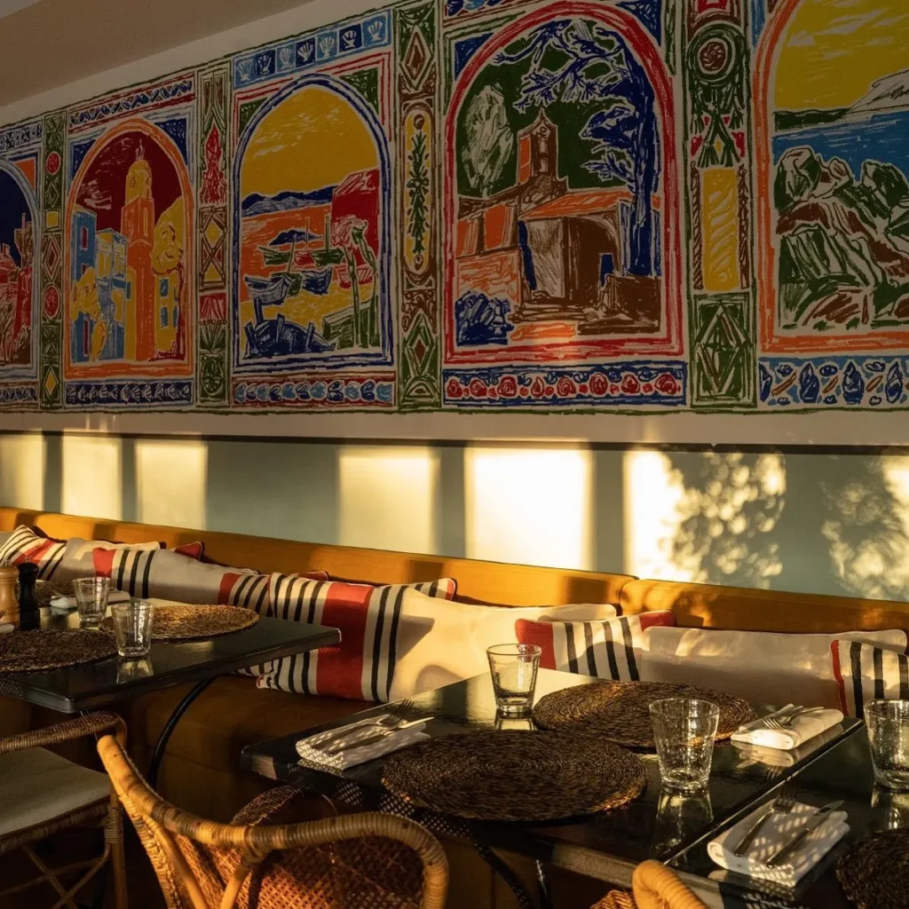 Lounge interior at Hôtel Lou Pinet Saint-Tropez