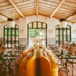 Restaurant interior at Hôtel Lou Pinet Saint-Tropez