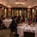 Elegant private dining room at Scott's Mayfair in London