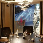 Elegant dining room with mountain views at L'Altiplano K2 Palace