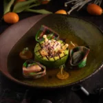 Creative Peruvian-inspired dish served at L'Altiplano K2 Palace
