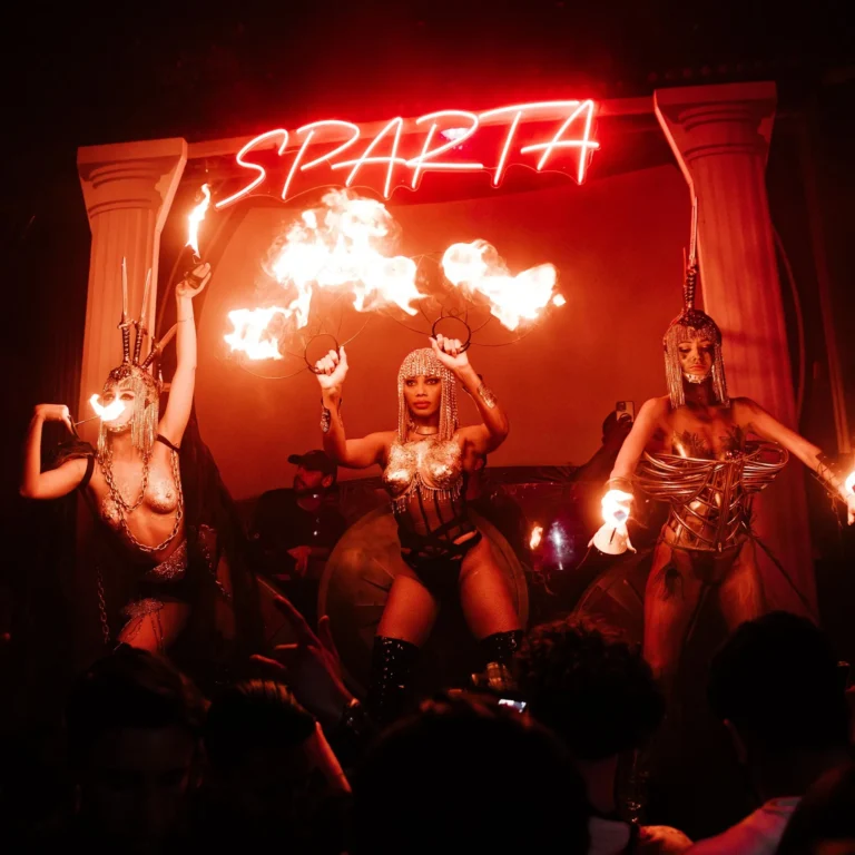 Live performance on stage at Boum Boum Paris nightclub