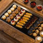 Assorted desserts presented at Chalet de Pierres Courchevel