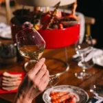 Dining and drinks served at Chalet de Pierres in Courchevel