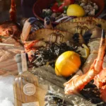 Gourmet seafood dish prepared at Chalet de Pierres Courchevel