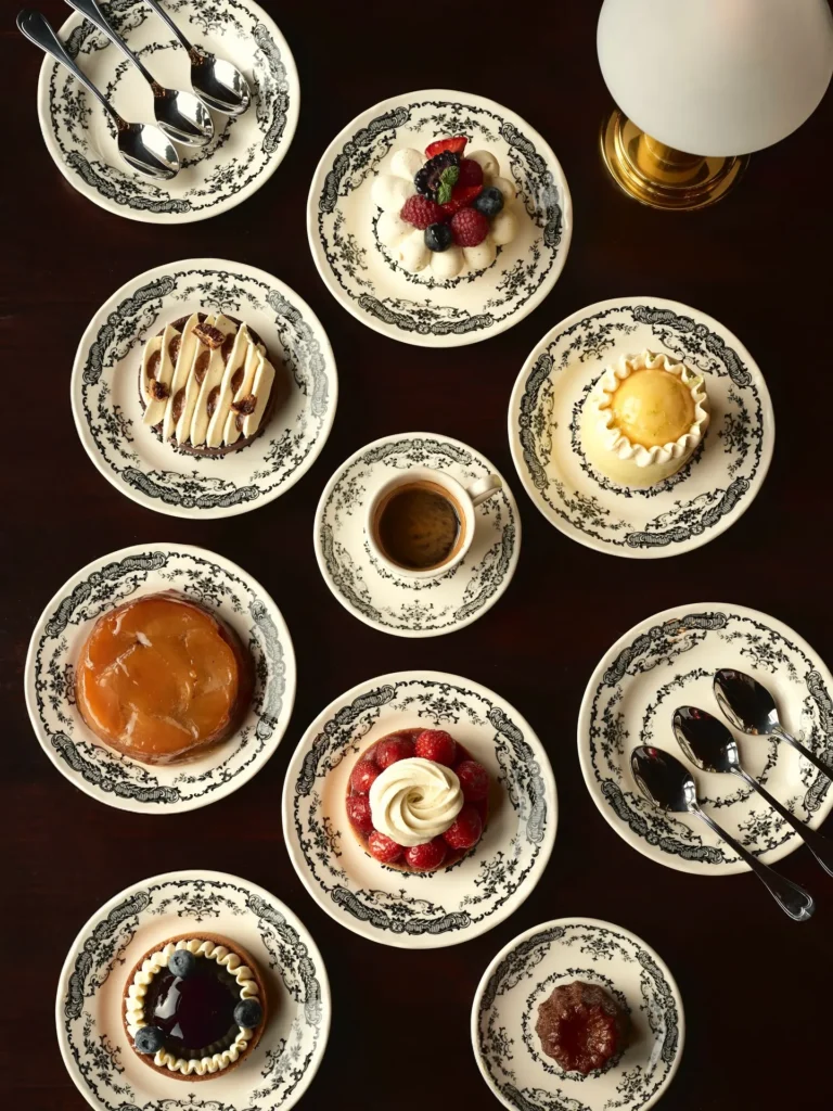 Selection of gourmet dishes served at Chalet de Pierres Courchevel