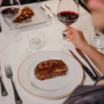 Argentine steak dinner served at El Porteño Prohibido