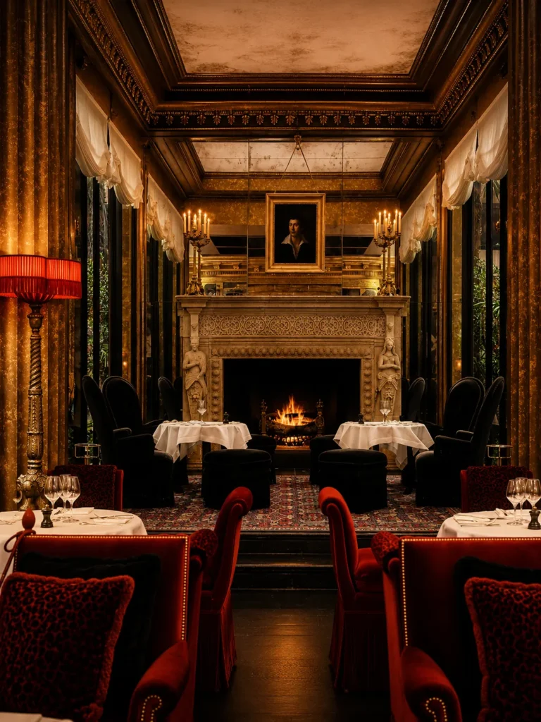 Classic main dining room at Hotel Costes in Paris