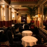 Candlelit restaurant interior at Hotel Costes in Paris