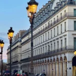 Hotel Costes facade along a Parisian street in the first arrondissement