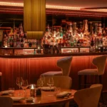 Elegant bar area at Kinugawa Rive Gauche in Paris