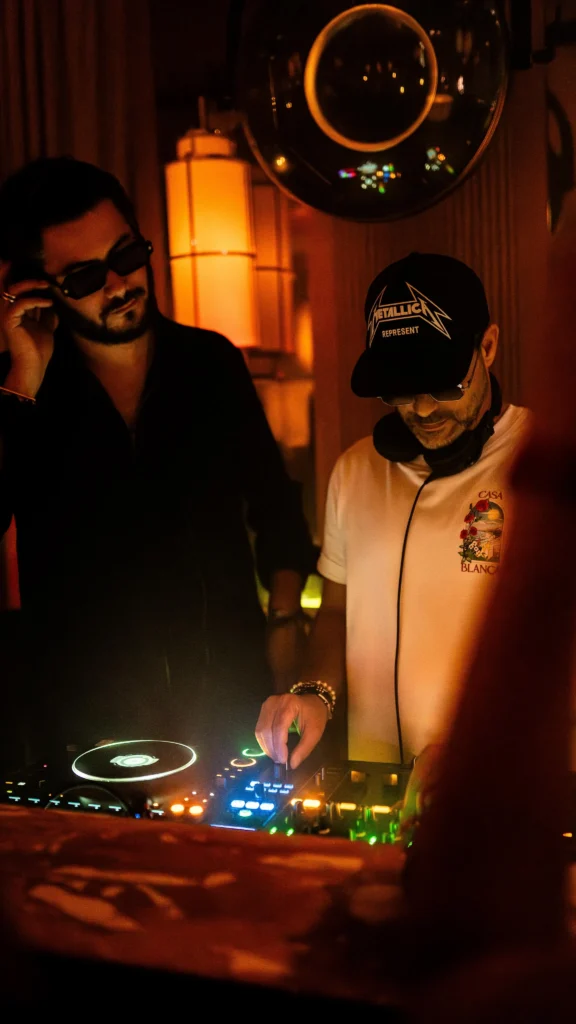 DJ performance inside Kinugawa Rive Gauche in Paris