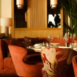 Elegant interior seating at Kinugawa Rive Gauche in Paris