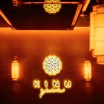 Kinugawa Rive Gauche illuminated restaurant sign