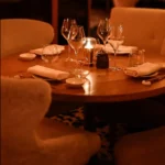 Elegant dining table set inside Kinugawa Rive Gauche