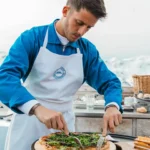 Chef preparing a dish at La Folie Douce Méribel