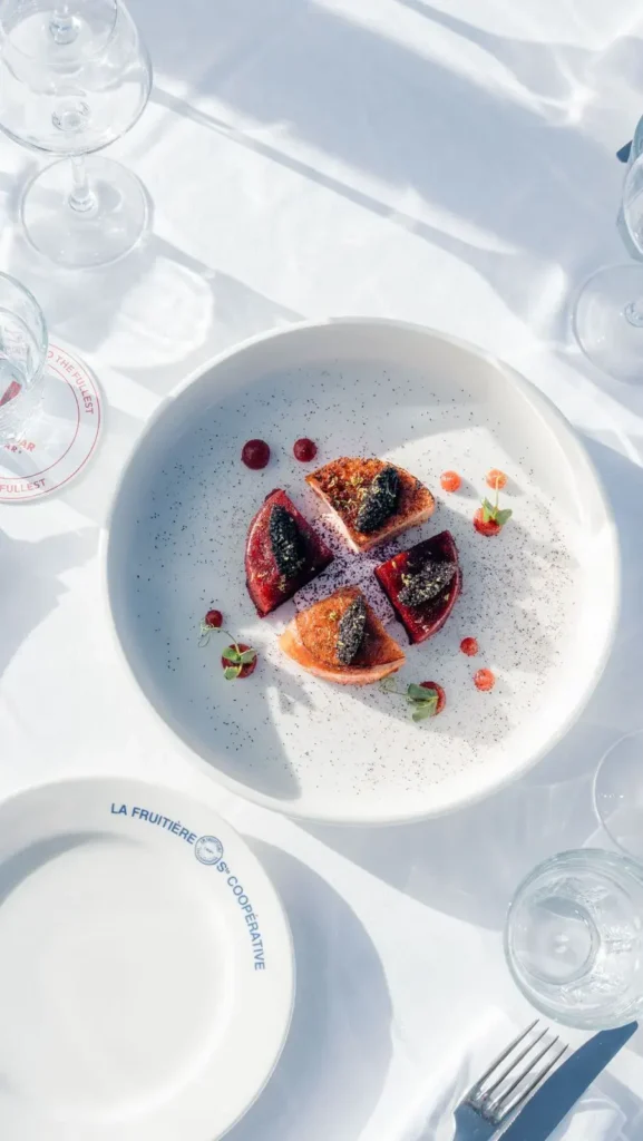 Dessert served at La Folie Douce Méribel