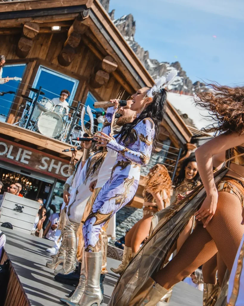 Exterior view of La Folie Douce Méribel in the mountains