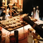 Gourmet canapes presented at La Mangeoire Courchevel