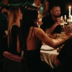 Guests enjoying a candlelit dining experience at La Mangeoire Courchevel