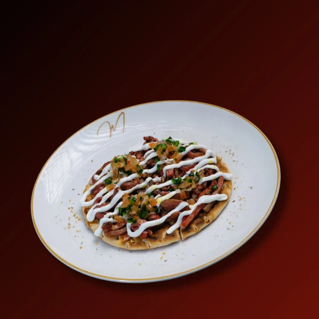 Artfully presented gourmet dish at La Mangeoire Courchevel